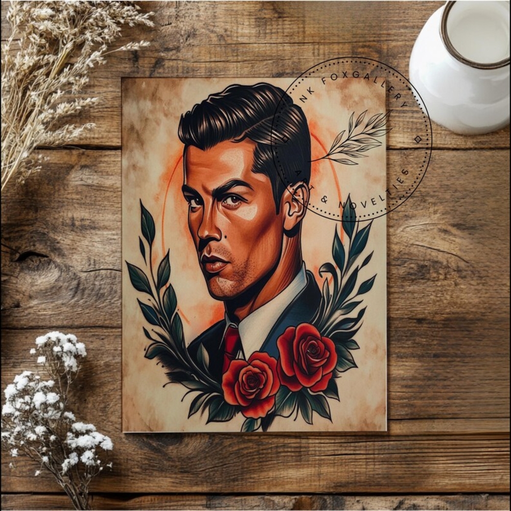 Framed Portrait with Red Roses - Picture 2 of 4